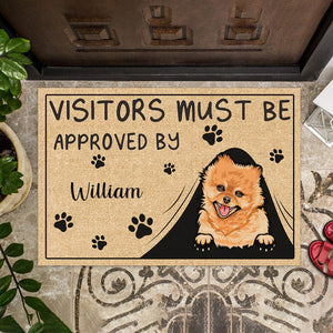 GeckoCustom Custom Photo Visitors Must Be Approved By This Dog Doormat HO82 891232