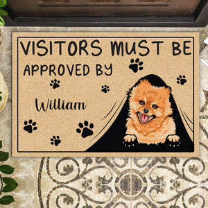 GeckoCustom Custom Photo Visitors Must Be Approved By This Dog Doormat HO82 891232