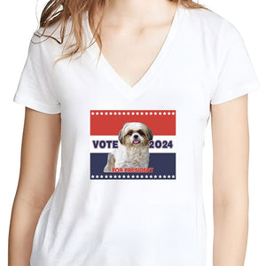 GeckoCustom Custom Photo Vote For President 2024 Dog Shirt T368 889463