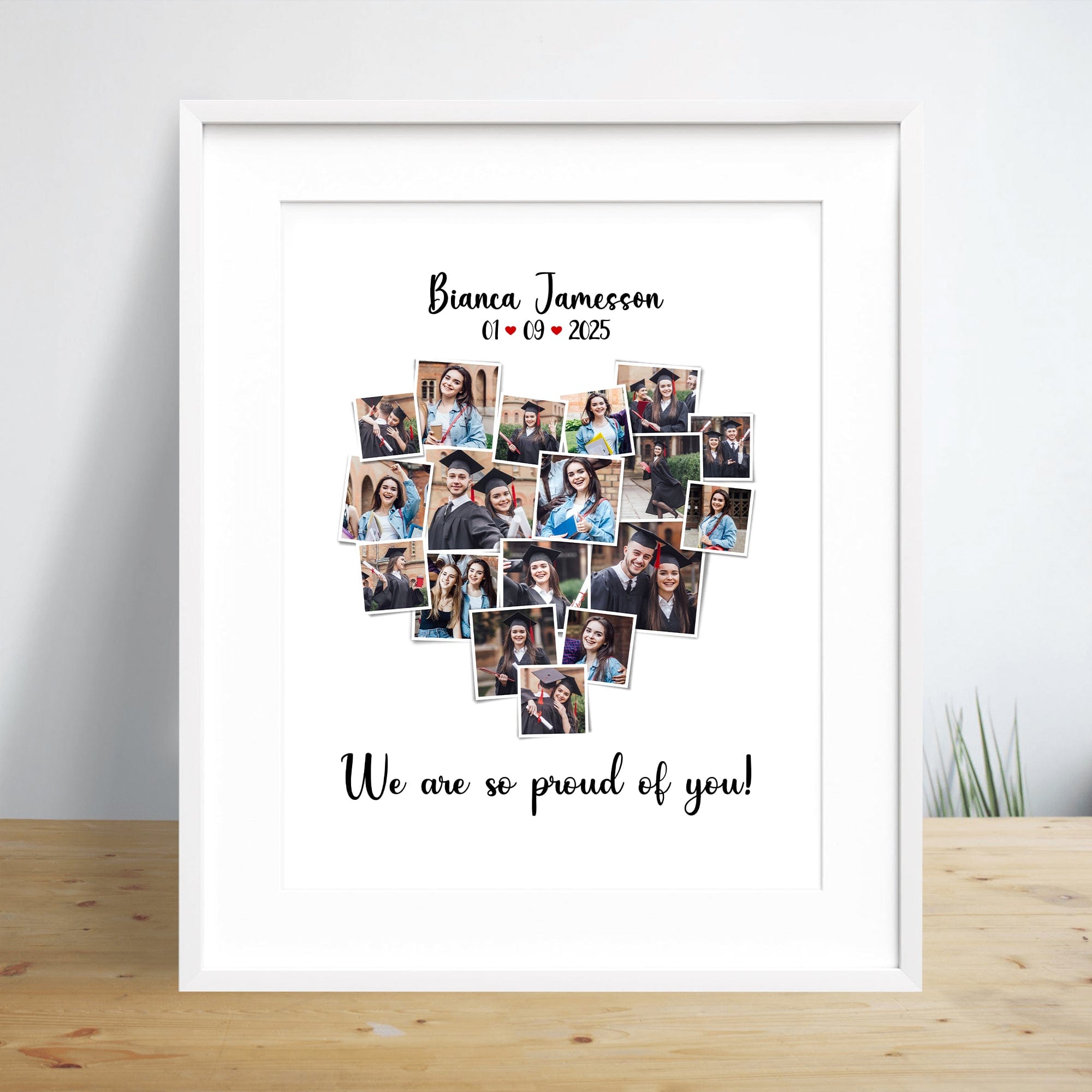 GeckoCustom Custom Photo We Are So Proud Of You Graduation Picture Frame TA29 890541 10"x8" / White