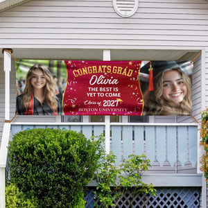 GeckoCustom Custom Photo We're Proud To Be Your Family Personalized Banner - Graduation Decor Gift HA75 891908