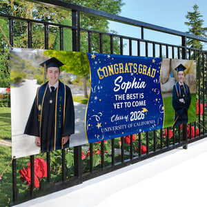 GeckoCustom Custom Photo We're Proud To Be Your Family Personalized Banner - Graduation Decor Gift HA75 891908