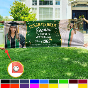 GeckoCustom Custom Photo We're Proud To Be Your Family Personalized Banner - Graduation Decor Gift HA75 891908