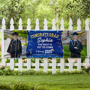 GeckoCustom Custom Photo We're Proud To Be Your Family Personalized Banner - Graduation Decor Gift HA75 891908