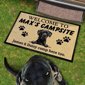 GeckoCustom Custom Photo Welcome To Dog Campsite Doormat K228 889739