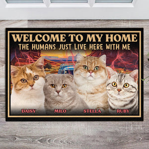 GeckoCustom Custom Photo Welcome To My Home Cat Doormat DA199 890623