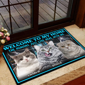 GeckoCustom Custom Photo Welcome To My Home Cat Doormat DA199 890623