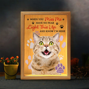 GeckoCustom Custom Photo When You Miss Me For Cat Lovers Light Box TA29 890056 5.91 x 8.27