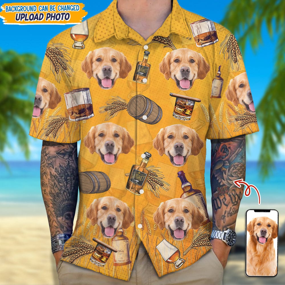 GeckoCustom Custom Photo Whiskey And Dog Hawaii Shirt N304 889367