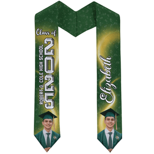 GeckoCustom Custom Photo With Accessory Pattern Graduation Gift Stoles N304 LM32 889006