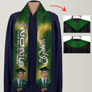 GeckoCustom Custom Photo With Accessory Pattern Graduation Gift Stoles N304 LM32 889006