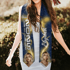 GeckoCustom Custom Photo With Accessory Pattern Graduation Gift Stoles N304 LM32 889006