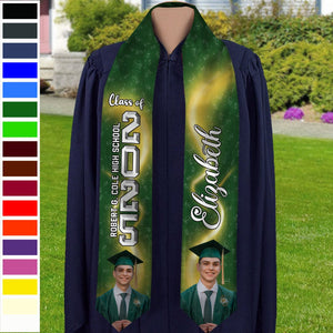 GeckoCustom Custom Photo With Accessory Pattern Graduation Gift Stoles N304 LM32 889006