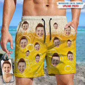 GeckoCustom Custom Photo With Beer Bubble Beach Short N304 889295