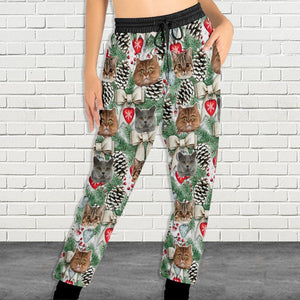 GeckoCustom Custom Photo With Christmas Pattern Dog Cat For Men and Women Sweatpants HO82 N304 888993