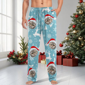 GeckoCustom Custom Photo With Christmas Pattern Pants Christmas Gift TA29 HA75 888742