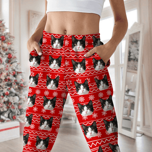 GeckoCustom Custom Photo With Christmas Pattern Pants TA29 HA75 888993