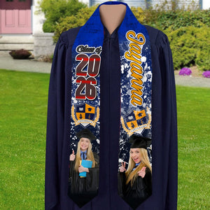 GeckoCustom Custom Photo With Grunge Graduation Stoles N369 890697 6x72 inch
