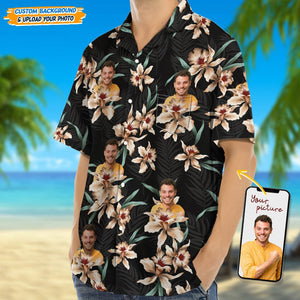 GeckoCustom Custom Photo With Lily Flowers Hawaii Shirt N304 889301