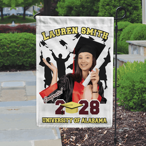 GeckoCustom Custom Photo with Name Graduation Garden Flag - Unique Gift Idea for Grads LM32 893053