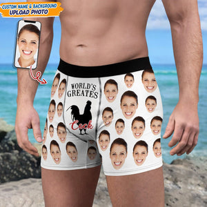 GeckoCustom Custom Photo Worlds Greatest Cock Custom Mens All Over Print Boxer Briefs N304 889427