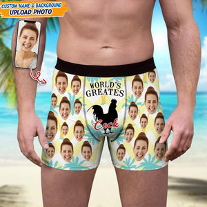 GeckoCustom Custom Photo Worlds Greatest Cock Custom Mens All Over Print Boxer Briefs N304 889427