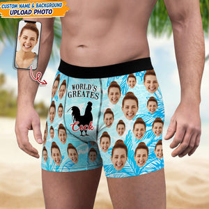 GeckoCustom Custom Photo Worlds Greatest Cock Custom Mens All Over Print Boxer Briefs N304 889427