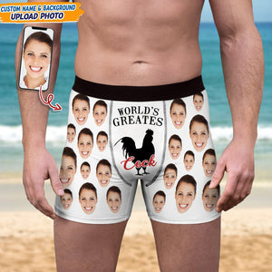 GeckoCustom Custom Photo Worlds Greatest Cock Custom Mens All Over Print Boxer Briefs N304 889427