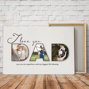 GeckoCustom Custom Photo You Are My Super Hero Dad Poster Canvas Picture Frame DM01 890953