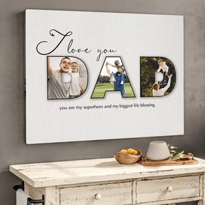 GeckoCustom Custom Photo You Are My Super Hero Dad Poster Canvas Picture Frame DM01 890953