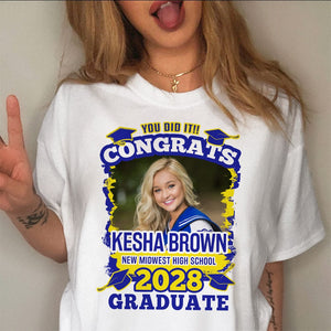 GeckoCustom Custom Photo You Did It Congrats Graduation Shirt TA29 890273