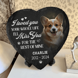 GeckoCustom Custom Photo You Would Have Lived Forever Pet Memorial Heart Shaped Stone With Stand HA75 891212