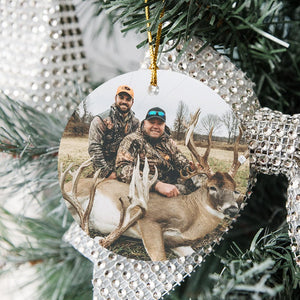 GeckoCustom Custom Photo Your Deer Hunt Ceramic Ornament TH10 892169 3 inch