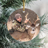 GeckoCustom Custom Photo Your Deer Hunt Ceramic Ornament TH10 892169 3 inch