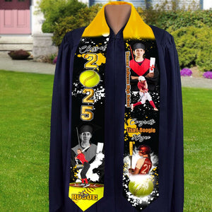 GeckoCustom Custom Portrait Photo Class Of 2025 With Sporty Style Graduation Gift Stoles N369 890212 6x72 inch / Triangle