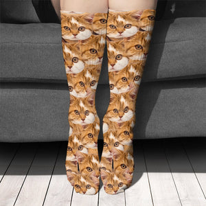 GeckoCustom Custom Portrait Photo Dog Cat Sock N304 890223