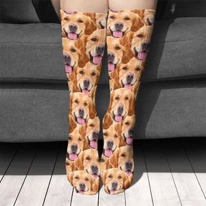 GeckoCustom Custom Portrait Photo Dog Cat Sock N304 890223