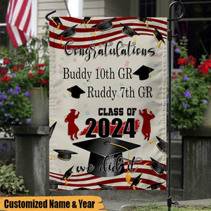 GeckoCustom Custom Text Congratulations Graduation Garden Flag, HN590