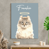 GeckoCustom Custom Watercolor Dog Cat Pet Photo Memorial Picture Frame Poster Canvas HA75 891800
