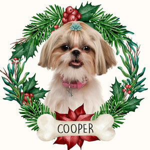 GeckoCustom Customize Photo Dog Ceramic Ornament For Christmas DA199 889847