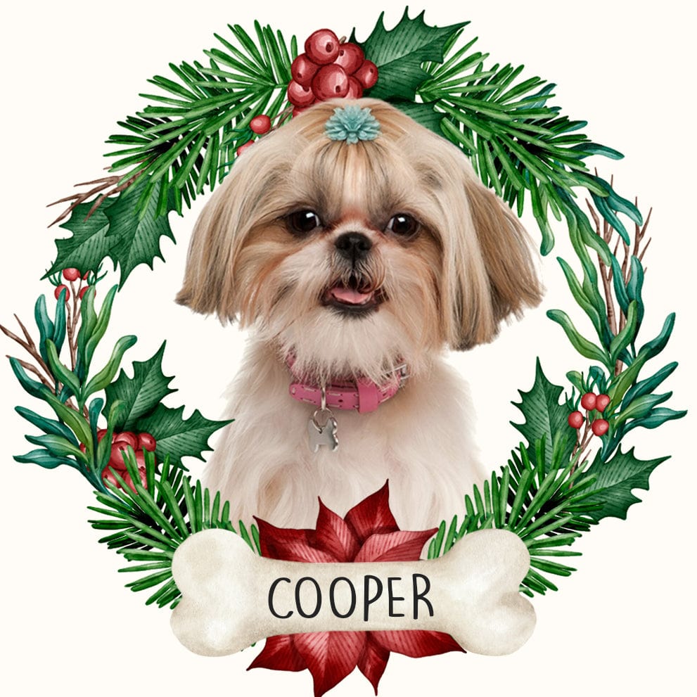 GeckoCustom Customize Photo Dog Ceramic Ornament For Christmas DA199 889847