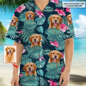 GeckoCustom Customized Dog's Photo On Men's Hawaiian Shirt DA199 888280