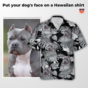 GeckoCustom Customized Dog's Photo On Men's Hawaiian Shirt DA199 888280