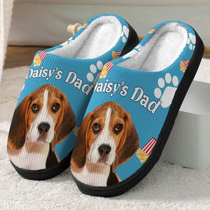 GeckoCustom Customized Plush Slippers Upload Photo Custom Name Dog Cat 888683 N369 HN590