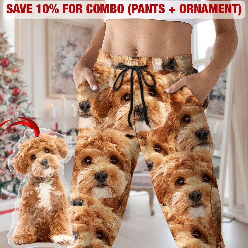 GeckoCustom Customized Sweatpants Upload Photo Dog Cat For Men and Women's N369 HO82 888950 54298 Combo Sweatpants + Ornament 3.5" (10% OFF) / For Man / XS