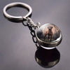 GeckoCustom Cute Dog Double Side Glass Ball Keychain As show 27