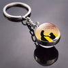 GeckoCustom Cute Dog Double Side Glass Ball Keychain As show 1
