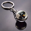 GeckoCustom Cute Dog Double Side Glass Ball Keychain As show 10