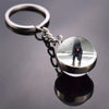 GeckoCustom Cute Dog Double Side Glass Ball Keychain As show 24