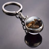 GeckoCustom Cute Dog Double Side Glass Ball Keychain As show 13